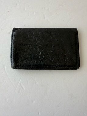 latico Black Genuine Ostrich Leather Wallet
